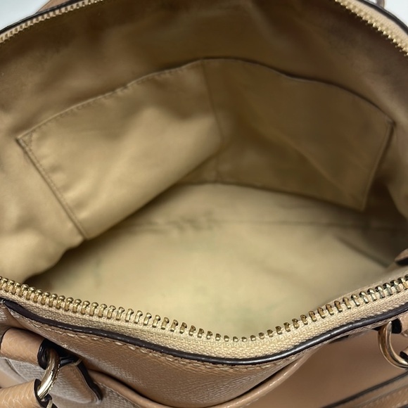 Vintage Coach Satchel Leather Crossbody Bag Tan 12"x9"x5" - Picture 9 of 9